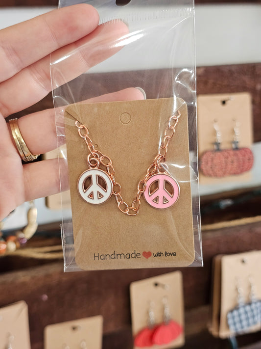 Peace Charm Bracelet