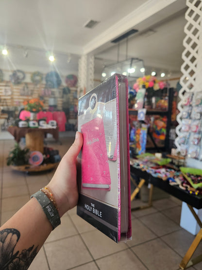 Cherry Pink Gift Bible (Leather) | KJV)
