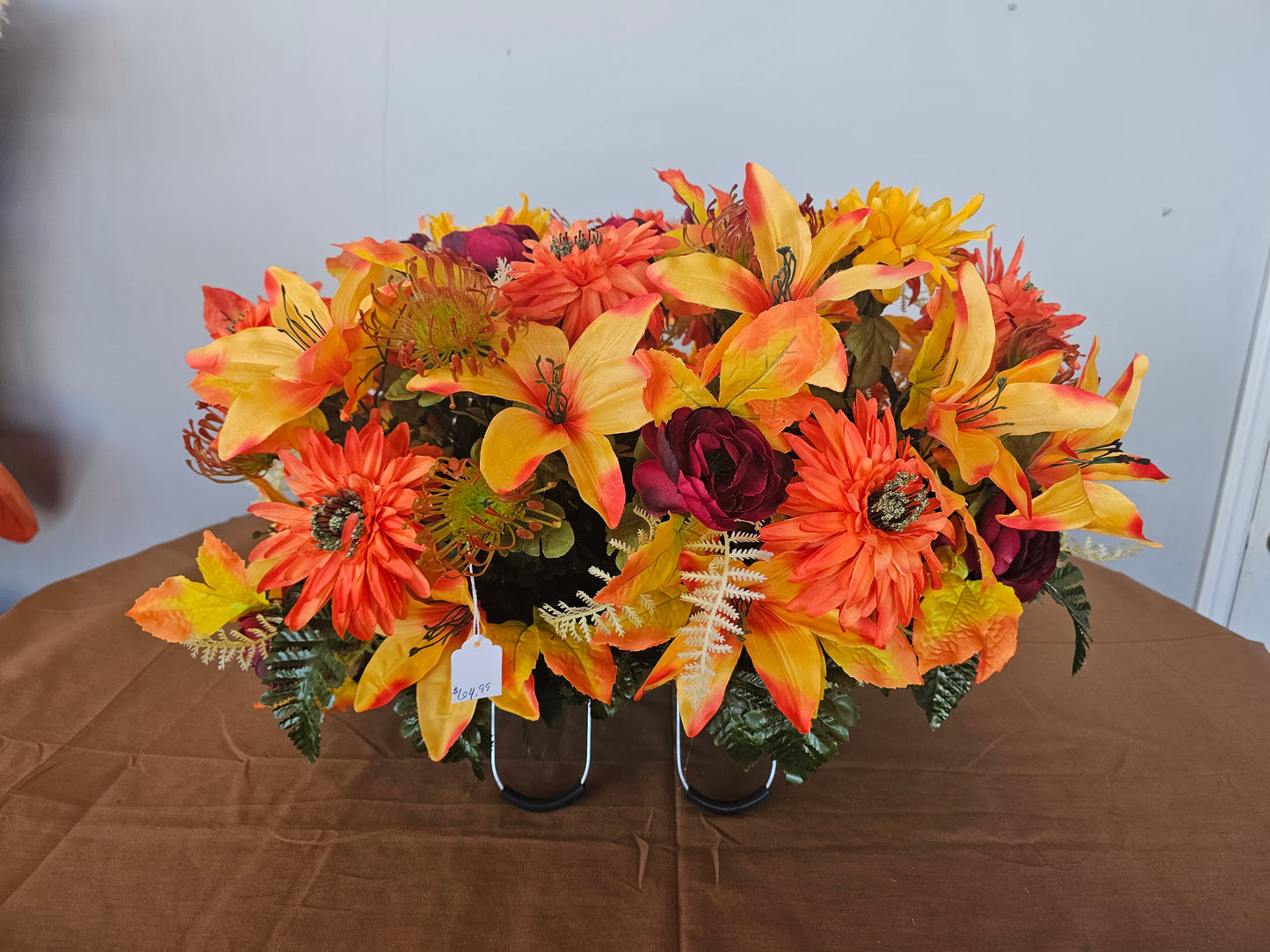 Plentiful Fields Arrangement - Headstone Style