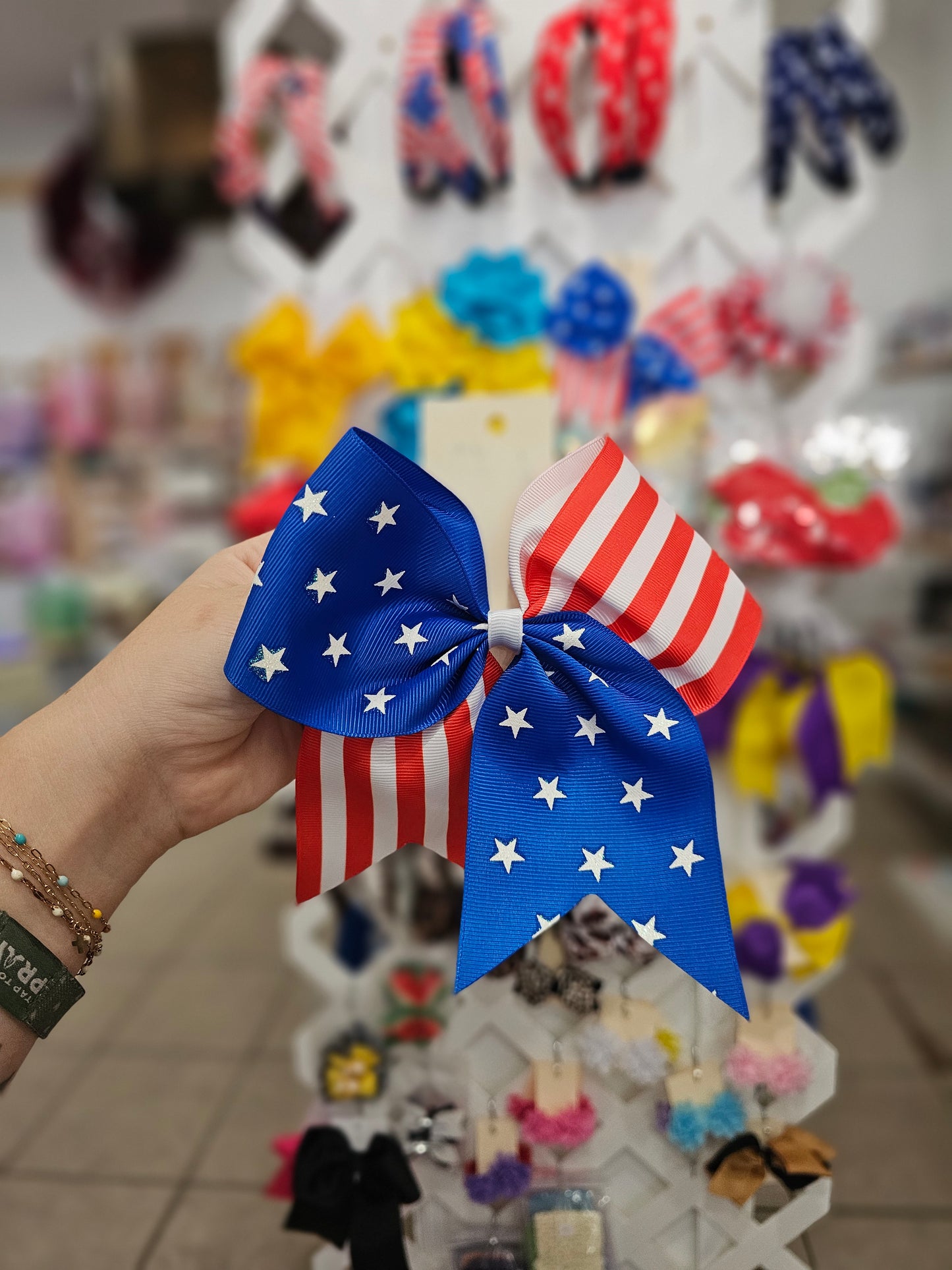 American Flag Bow | Clip