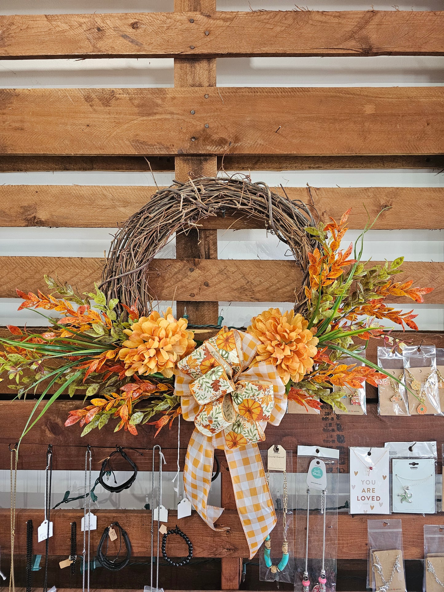 Fall Pumpkin Grapevine Wreath