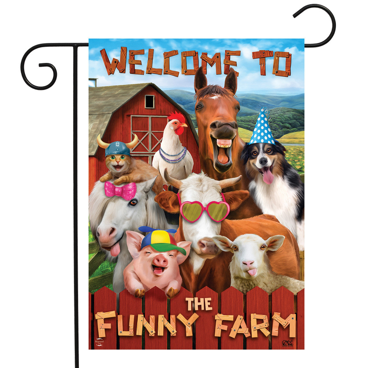 Funny Farm Summer Garden Flag