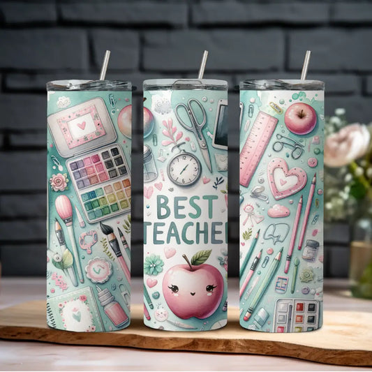 Blue Best Teacher Supplies Tumbler