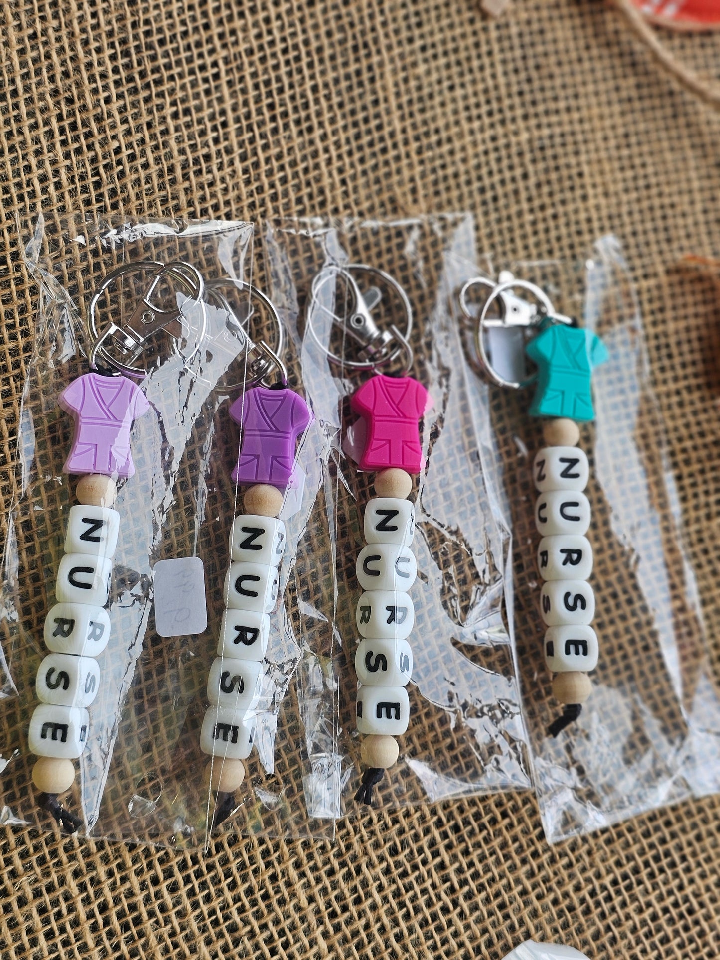 Nurse Beaded Key Chain