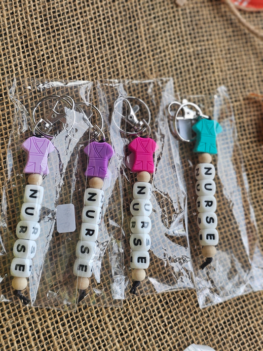 Nurse Beaded Key Chain