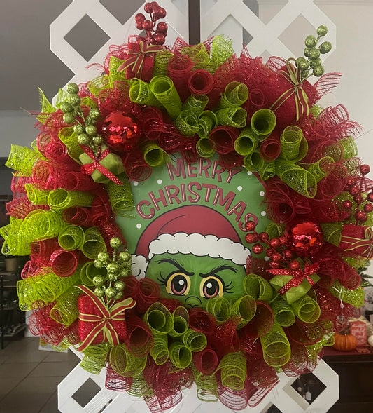 “Merry & Mischievous” Christmas Wreath