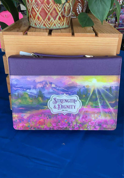 Strength And Dignity Bible Cover