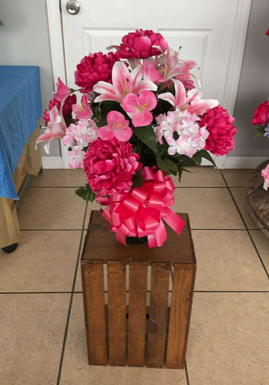 “Grace in Bloom” in Magenta & Light Floral Arrangement