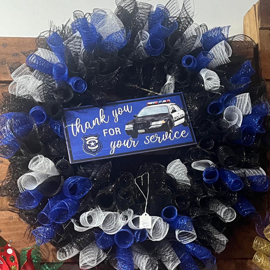 Blue Line Honor Wreath