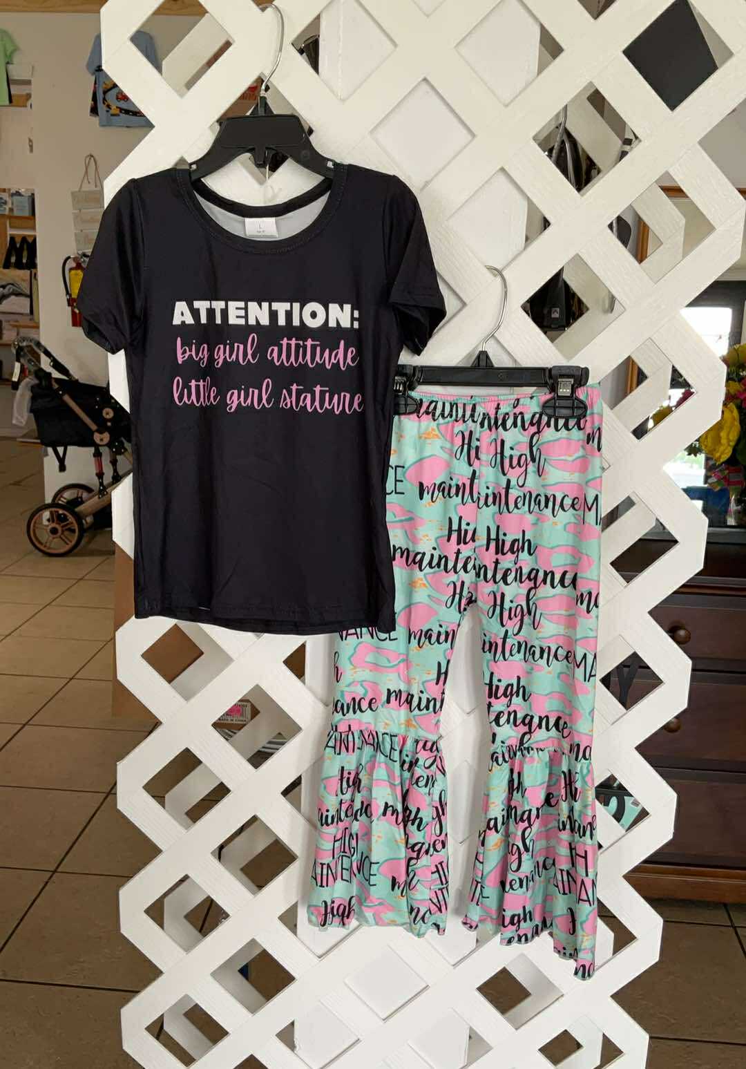 Big Girl Attitude Ruffle Pants Set