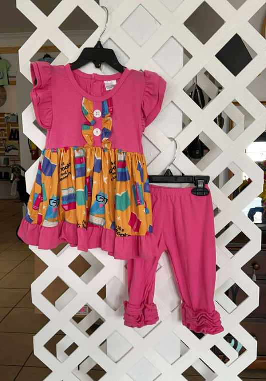 Library Owl Ruffle Pants Set