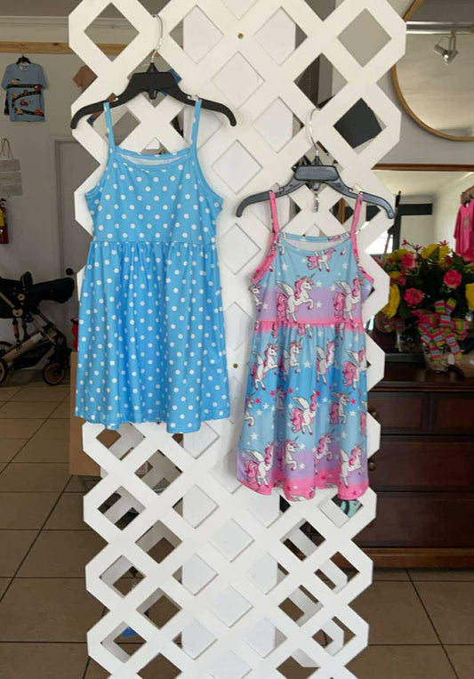 Blue & Pink Unicorn Dress