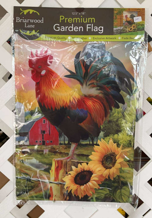 Fancy Rooster Garden Flag