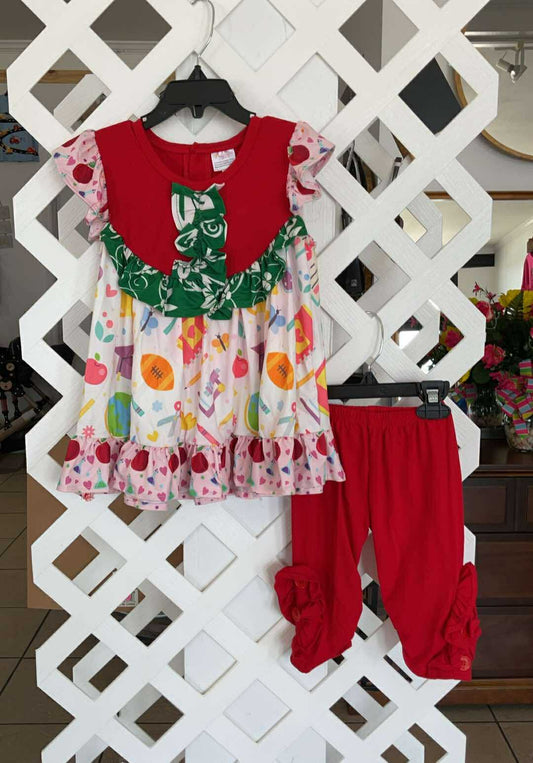 Back to School Ruffle Pants Set