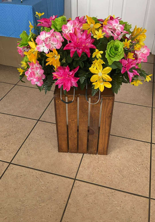 “Sunday Morning Joy” in Pink & Yellow Arrangement