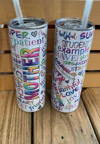 Mother Wording Collage Tumbler