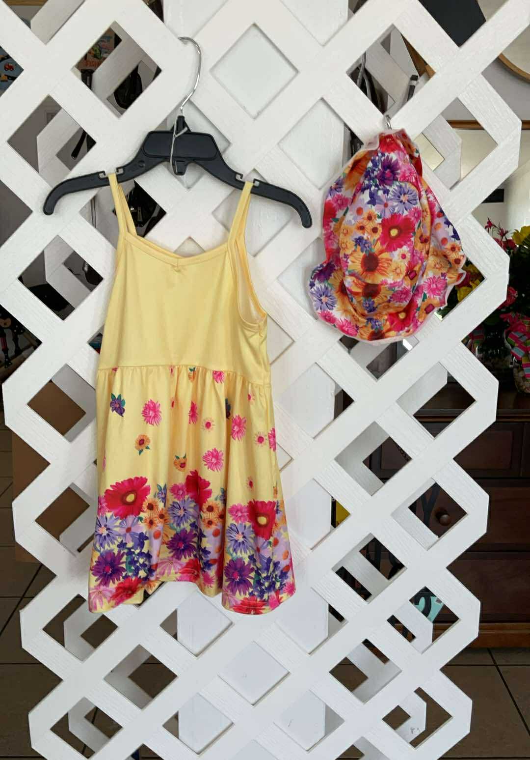 Yellow Floral Dress w/ Hat