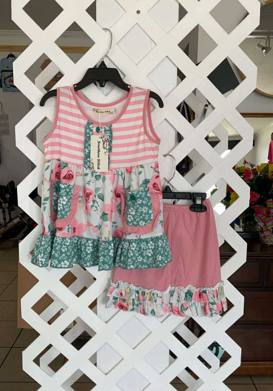 Sweet Blooms Pink Stripe & Floral Set