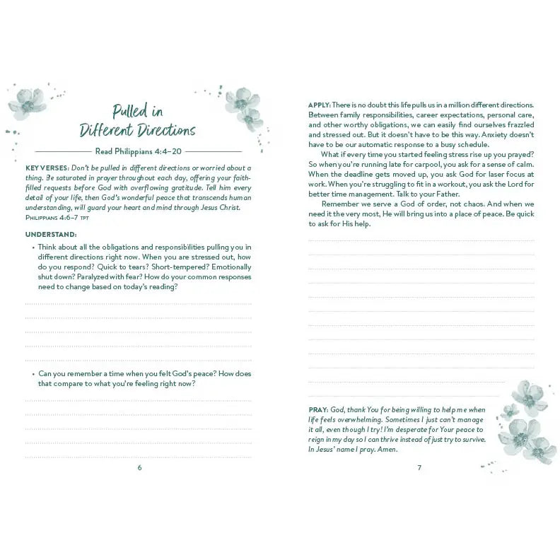 The 5-Minute Bible Study Journal For A Less Stressed Life