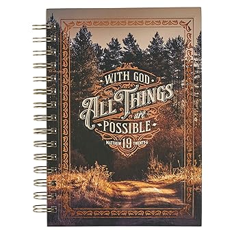 Matthew 19:26 Spiralbound Notebook | Woods