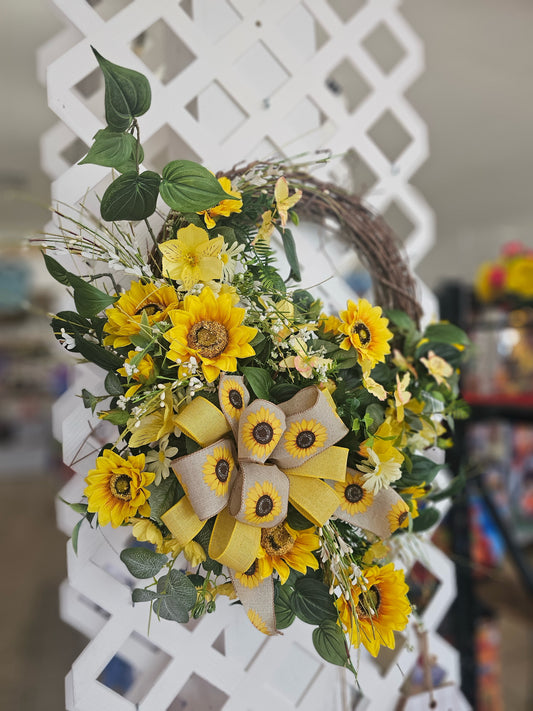 Sunflower  Grapevine Wreath