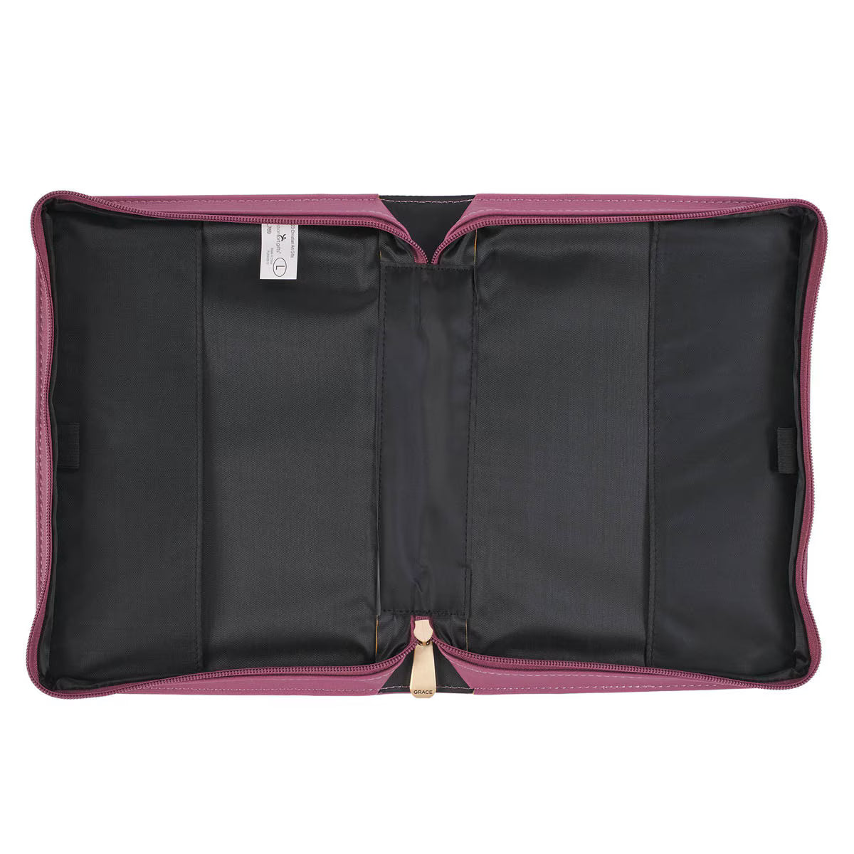 Strong and Courageous Topaz Pink Faux Leather Fashion Bible Cover - Joshua 1:9