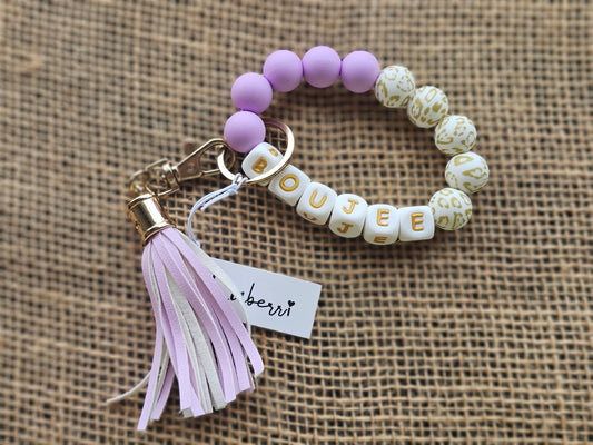 BOUJEE Leopard Beaded Key Ring