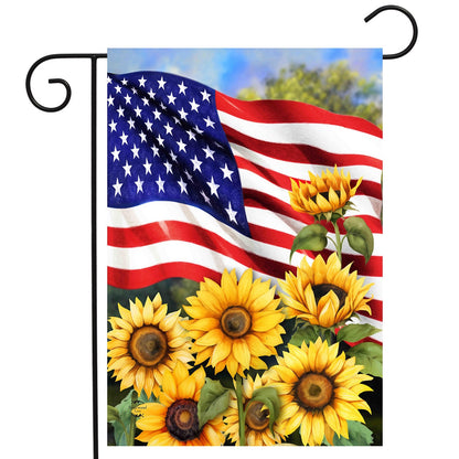 American Sunflowers Garden Flag