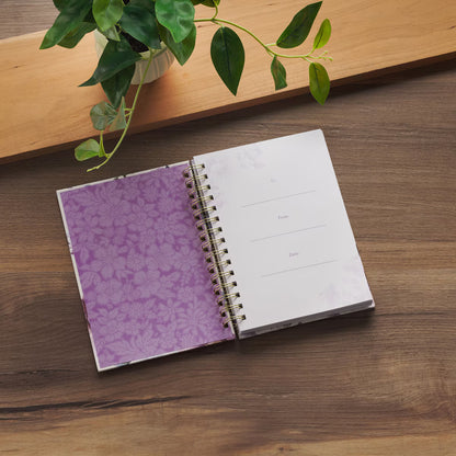 Strength and Dignity Purple Rose Spiral Journal - Proverbs 31:25