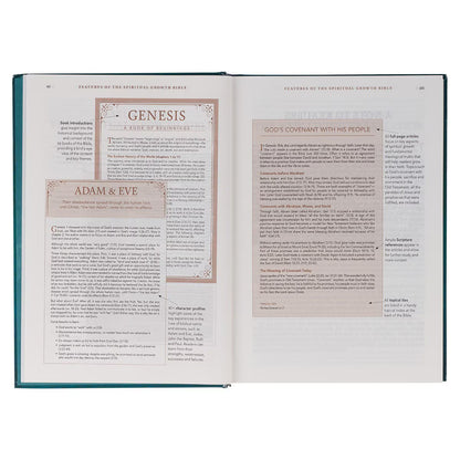 The Spiritual Growth Bible (Hard Cover) | Teal | NLT (Copy)
